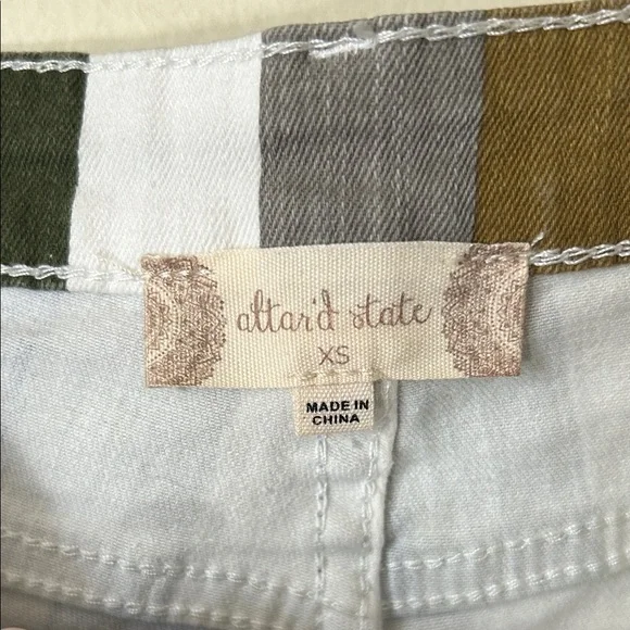 Altar'd State Multicolor Striped Flare Bell Bottom Jeans Size XS - Picture 3 of 15